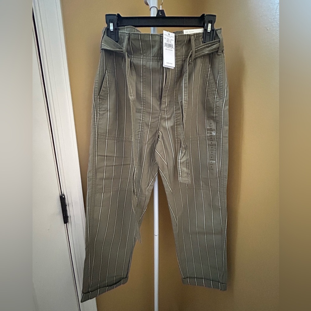 Olive Striped Pants